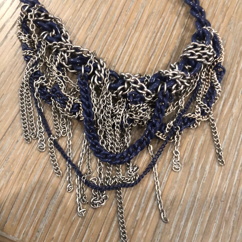 🤩2 for $25🤩 Blue and silver Chain Necklace